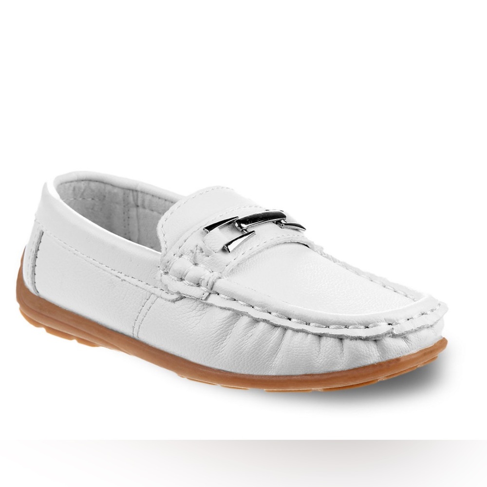 Josmo boys white loafers